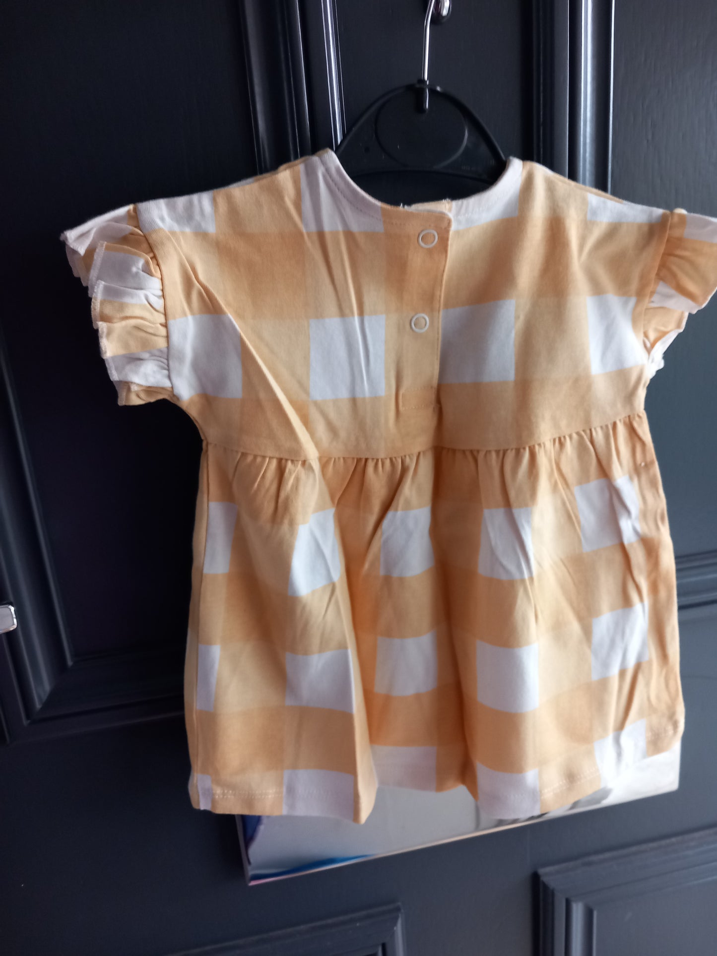 0-3 MTHS BABY YELLOW CHECKED  DESIGNER SET 2 CHOICES TO CHOOSE FROM