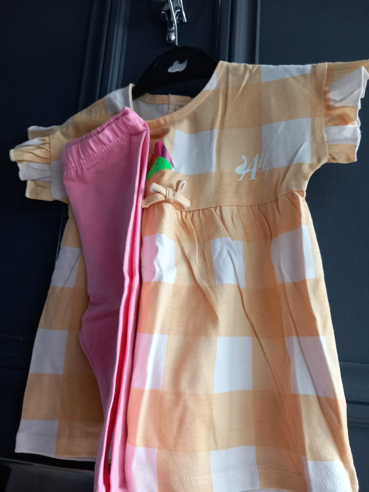 0-3 MTHS BABY YELLOW CHECKED  DESIGNER SET 2 CHOICES TO CHOOSE FROM