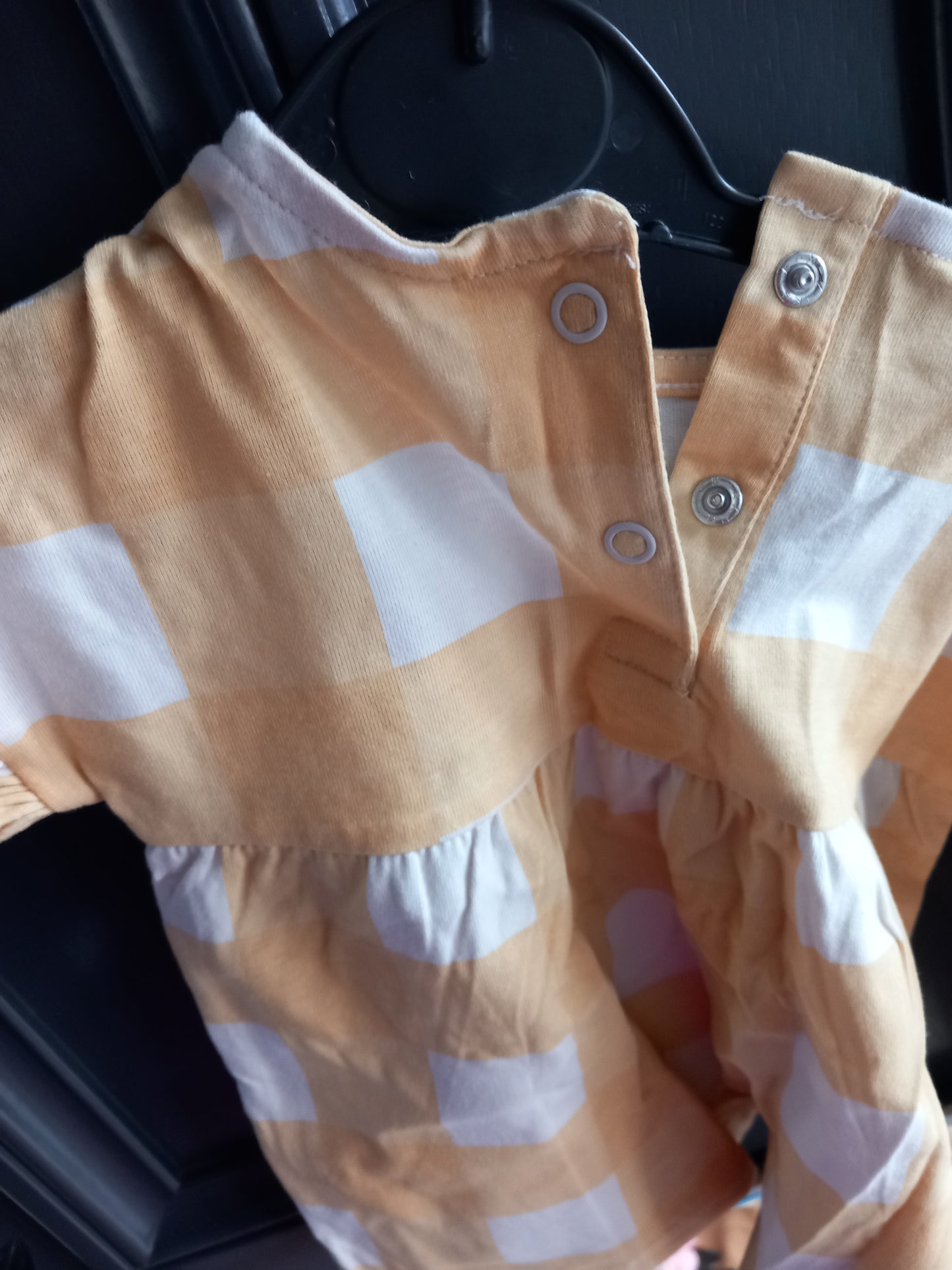 0-3 MTHS BABY YELLOW CHECKED  DESIGNER SET 2 CHOICES TO CHOOSE FROM