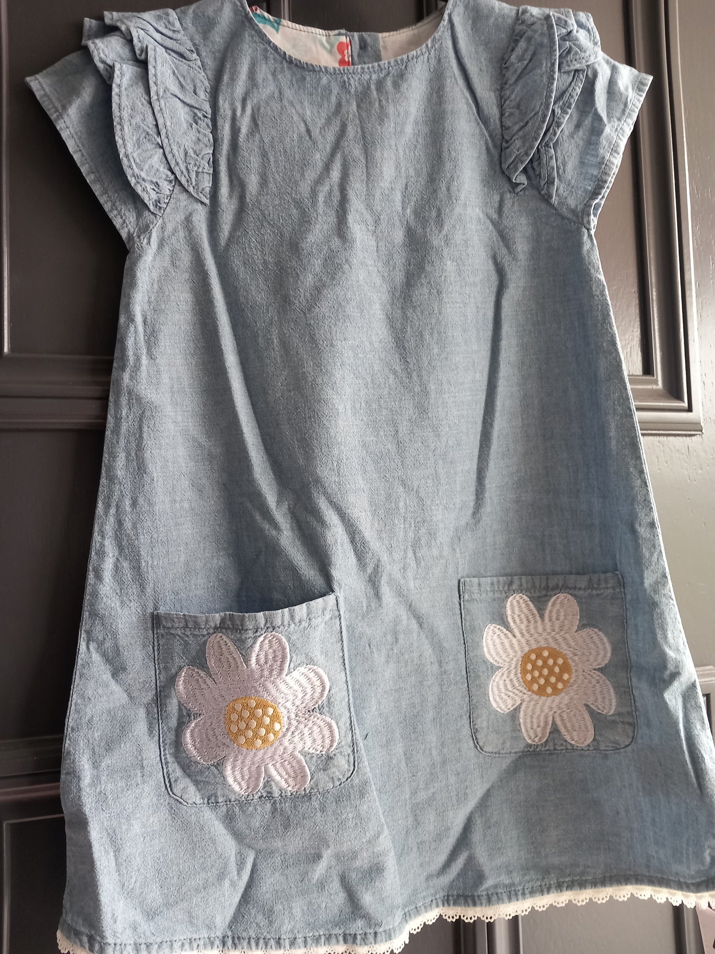 BABY FLOWER DENIM DRESS