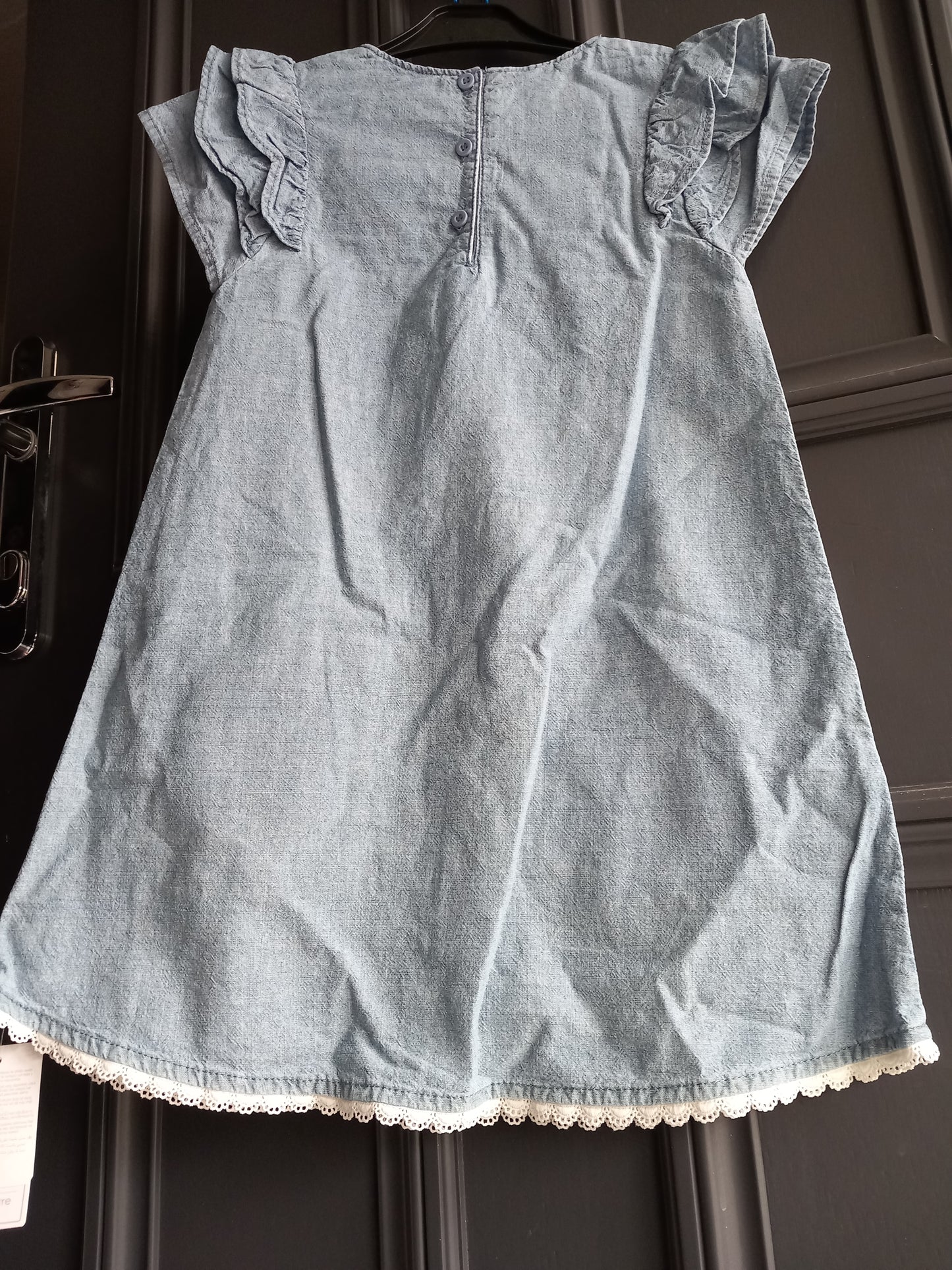 BABY FLOWER DENIM DRESS