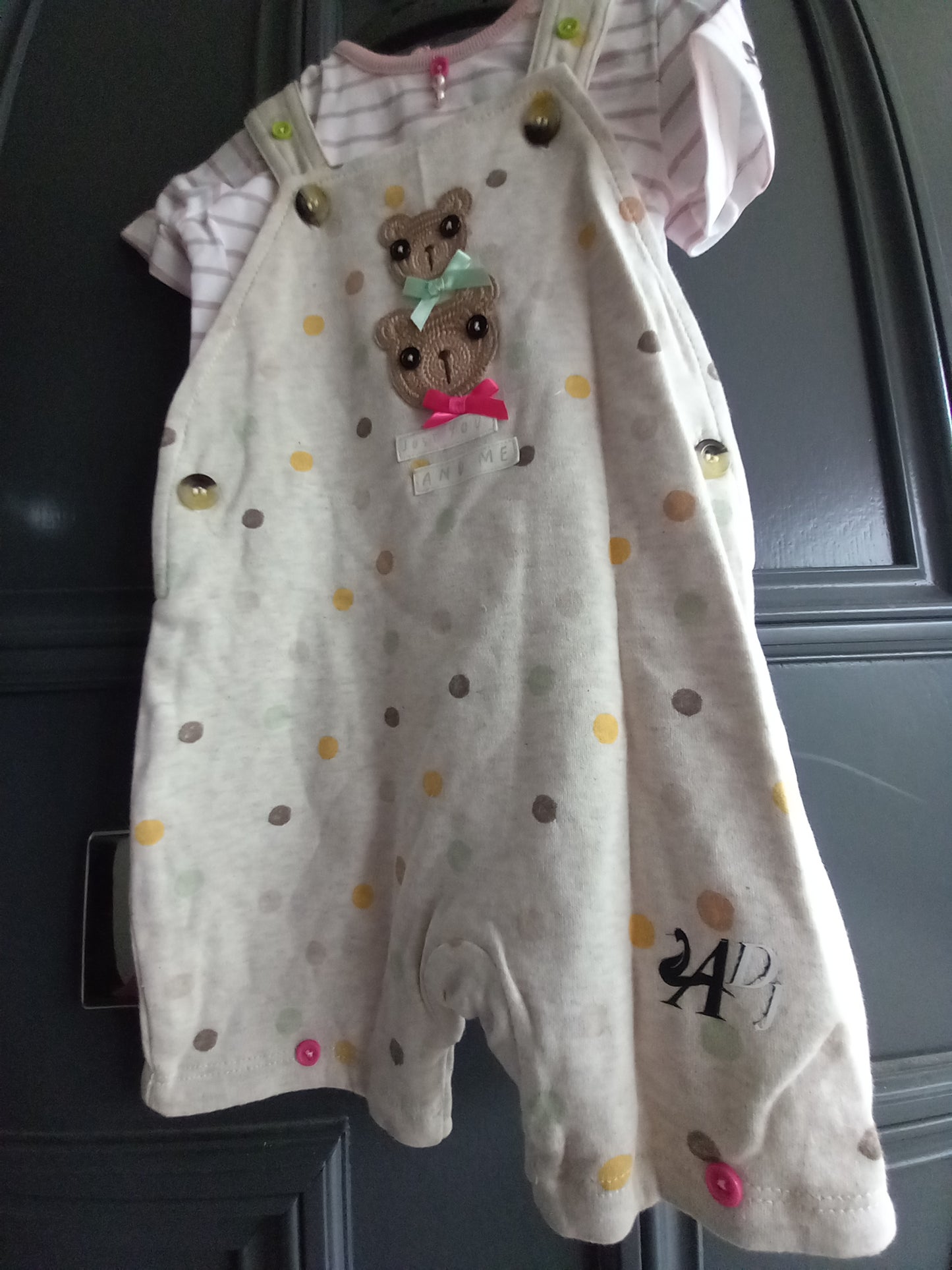 BABY TEDDY AND MUMMY TEDDY DUNGAREES