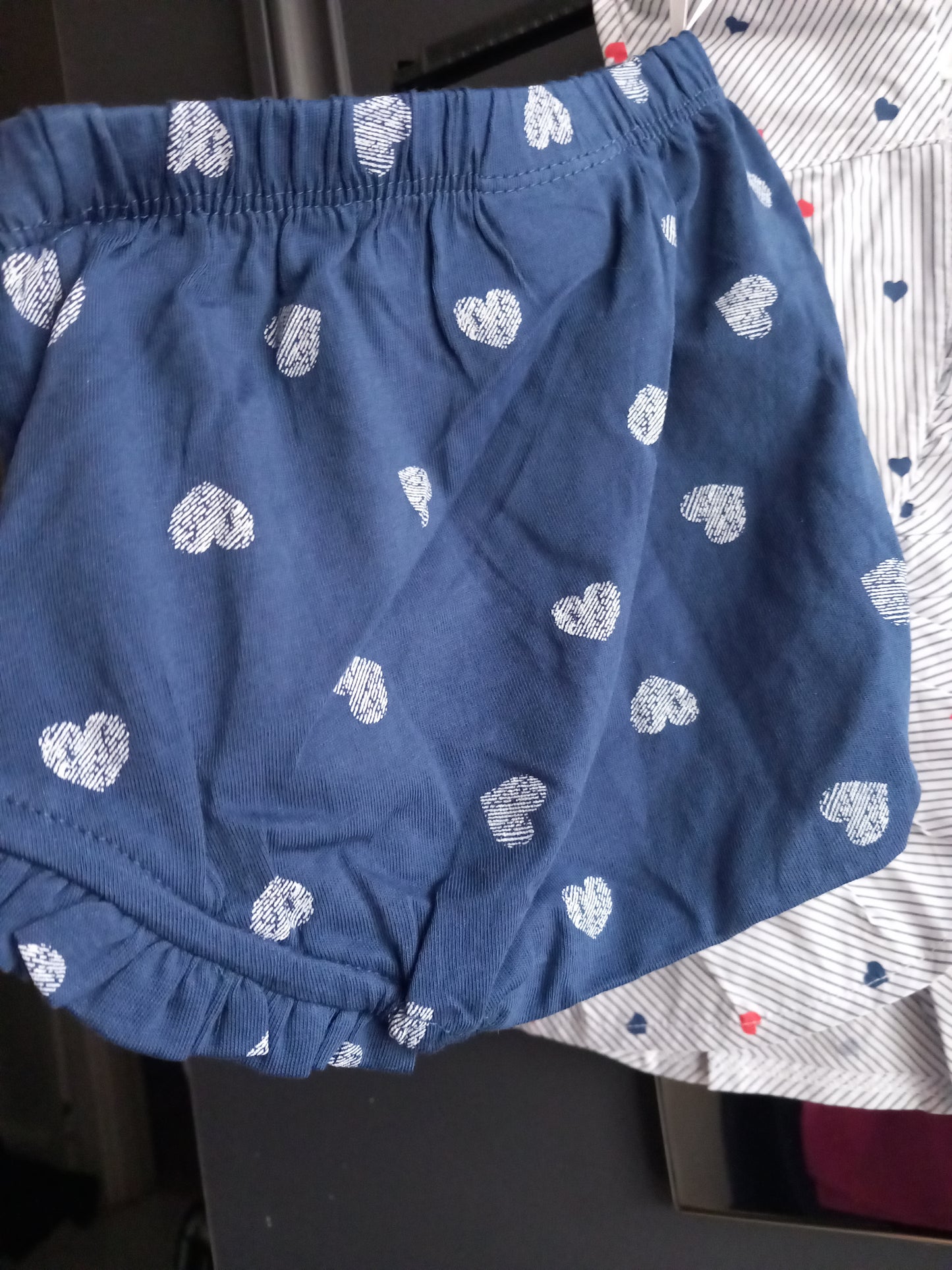 BLUE HEART PRINT TWO PIECE SEA BABY