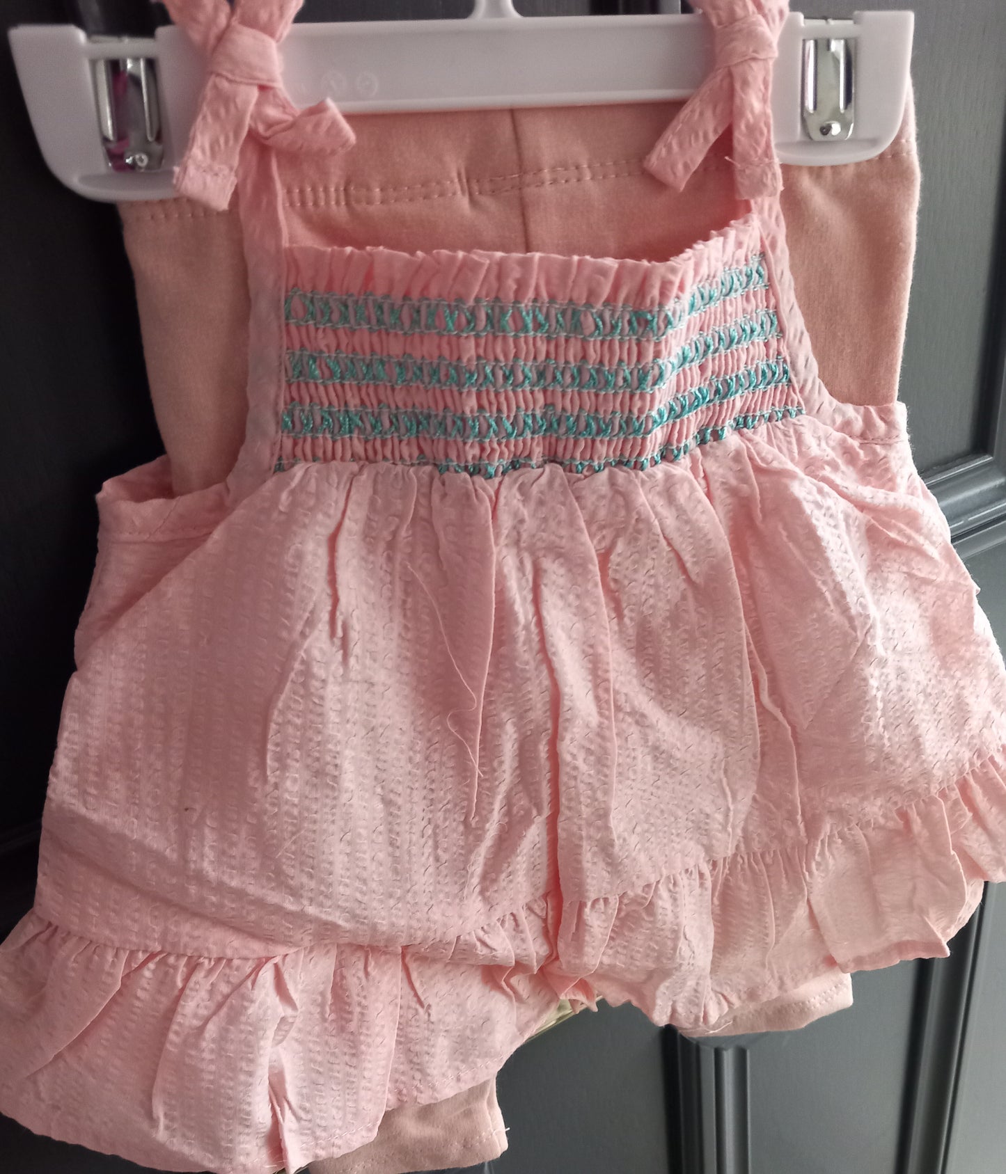 3-6 MTHS BABY 2 PIECE PINK TOP AND LEGGINGS