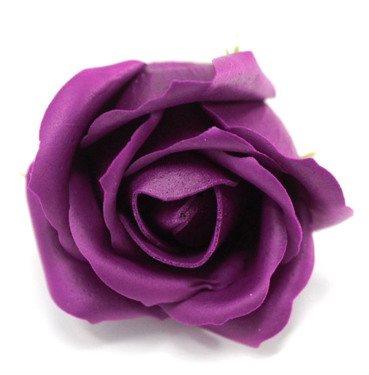 24 ROSE HEADS FLOWER Soap Bouquet Box - Medium Size Rose - Deep Violet