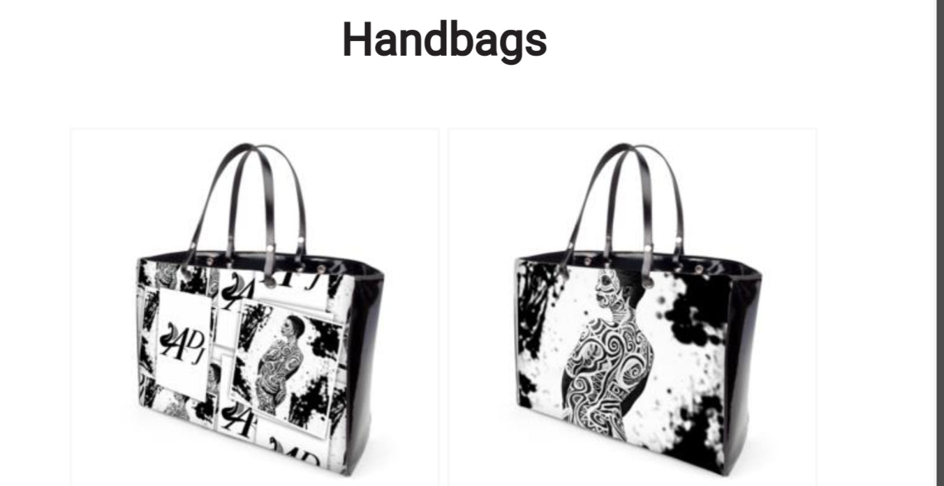 BLACK AND WHITE CUSTOM DESIGNER HAND BAG