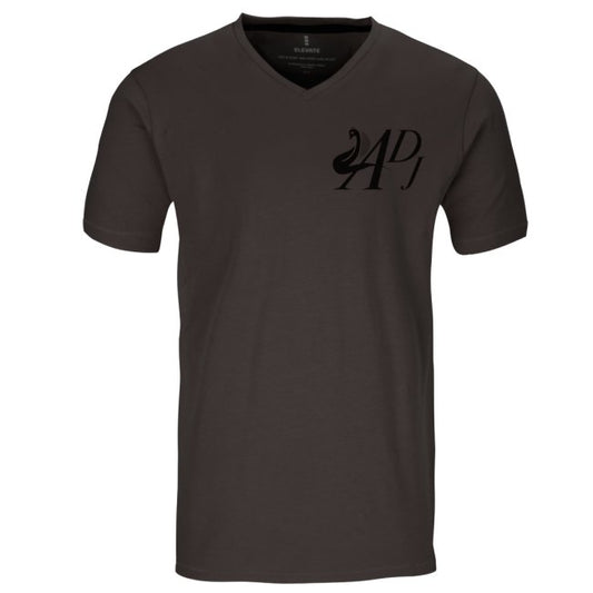 ANTHRACITE SHORT SLEEVE V-NECK T-SHIRT