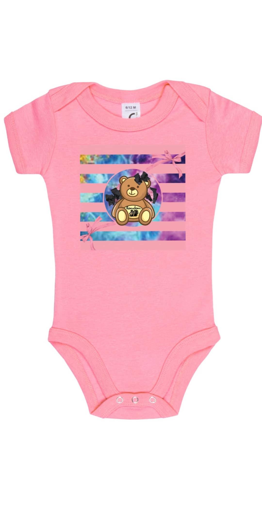 DESIGNER PINK STRIPES  BABY/KIDS ONESIE