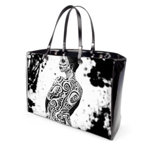 BLACK AND WHITE CUSTOM DESIGNER HAND BAG