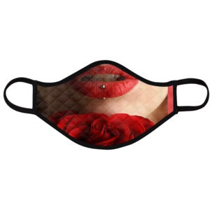 RED ROSE LIPSTICK FACE MASK