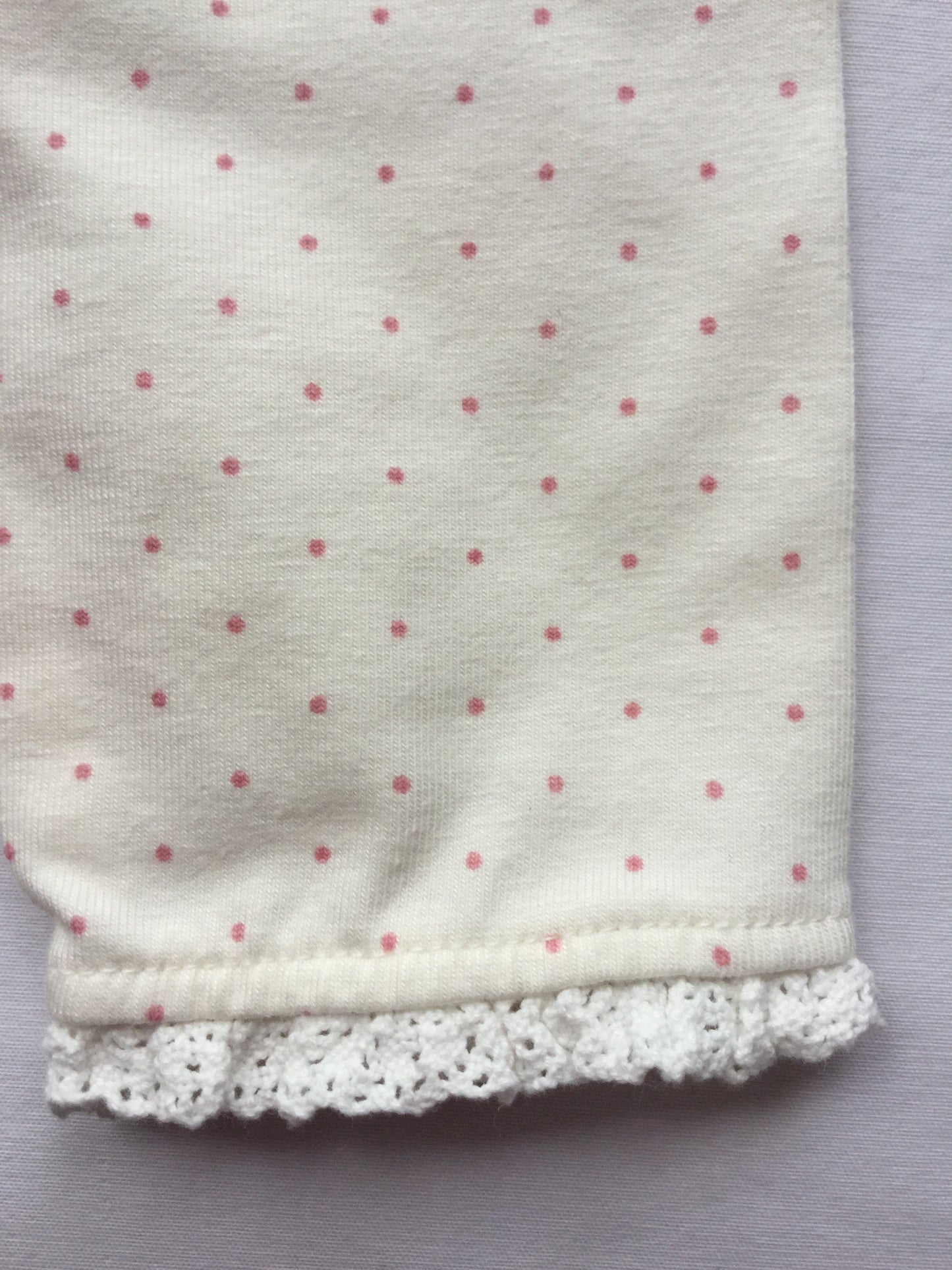 FLORAL TOP AND CREAM POLKA DOT KIDS
